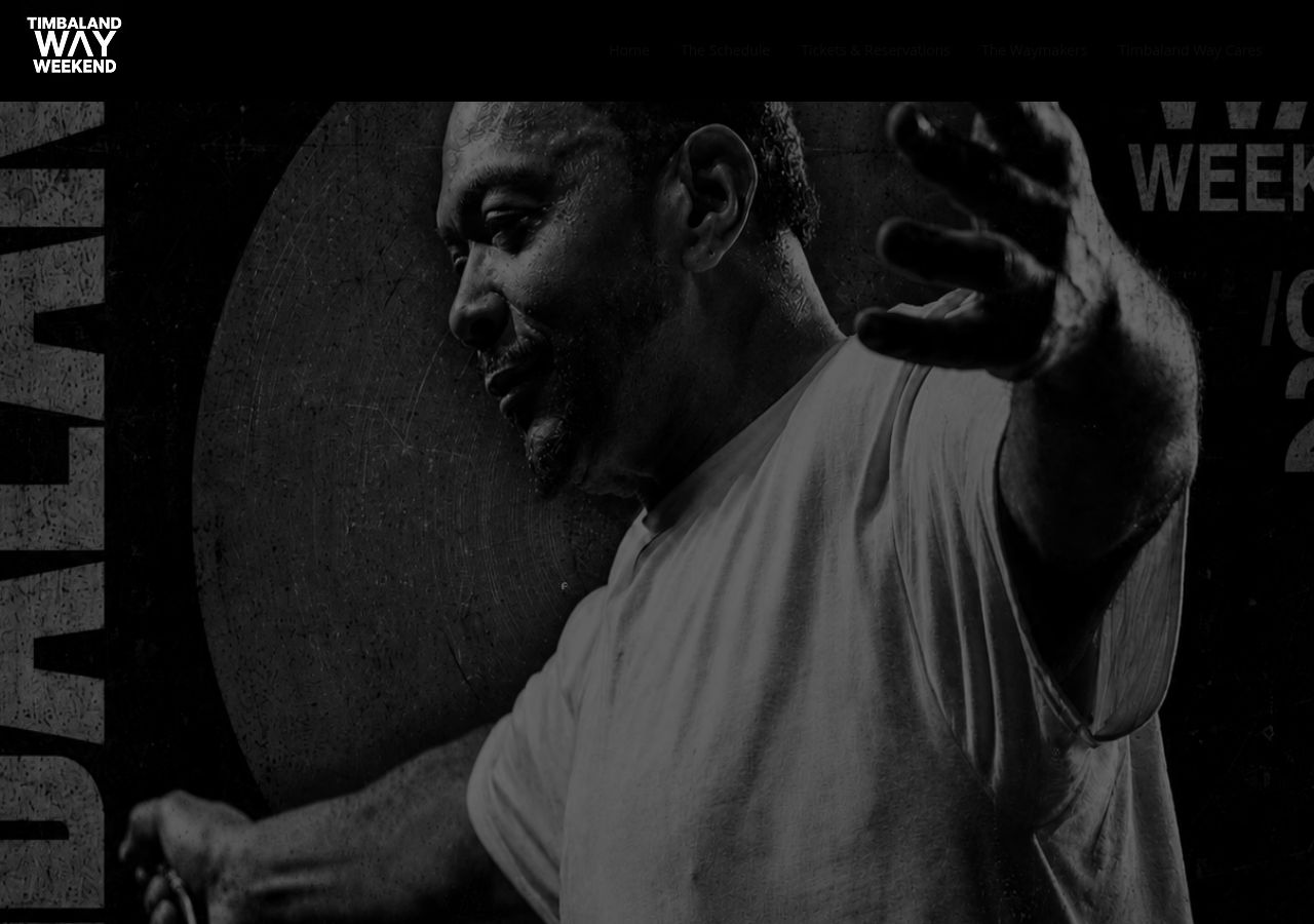 Timbaland Way Weekend website